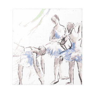 Watercolor Ballet Dancing Ballerina Notepad