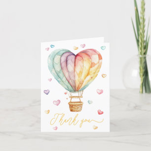 Watercolor Balloon Baby Shower Thank You Card