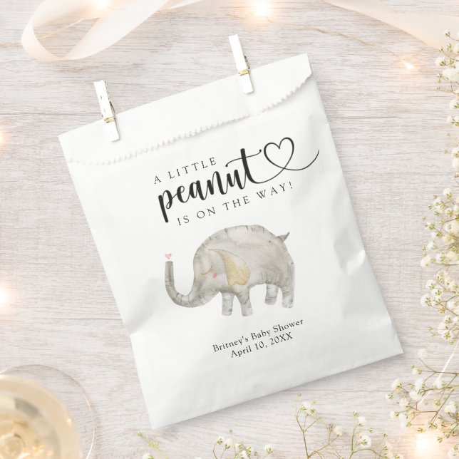 Watercolor balloon elephant  favour bags (Clipped)