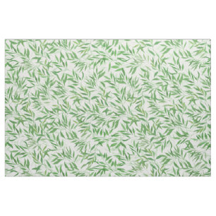 Watercolor Bamboo Leaf Branches Vines Forest Fabric