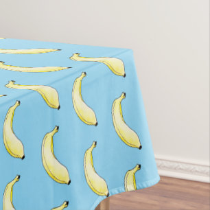 watercolor banana tablecloth