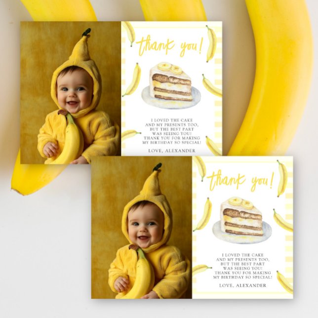 Watercolor Bananas Birthday Thank You (Creator Uploaded)