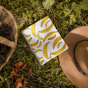 Watercolor bananas - yellow notebook