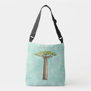 Watercolor Baobab Tree Crossbody Bag