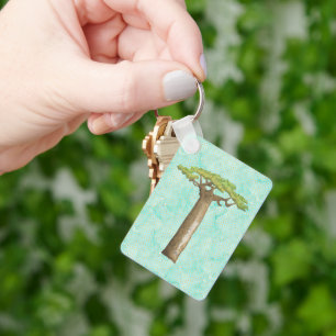 Watercolor Baobab Tree  Key Ring
