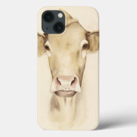 Watercolor Barn Animals | Cow