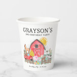 Watercolor Barnyard Animals Kids Farm Birthday Paper Cups<br><div class="desc">Cute Watercolor Rustic Barnyard Animals Kids Farm Birthday Paper Cup</div>