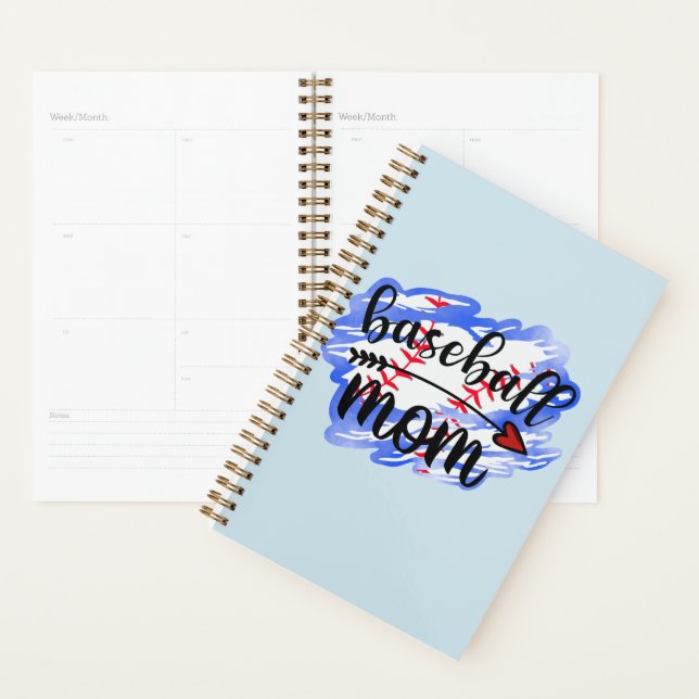 Watercolor Baseball Ball Baseball Mum Planner (Display)