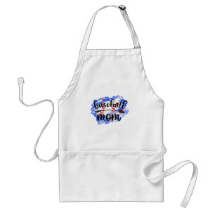 Watercolor Baseball Ball Baseball Mum Standard Apron