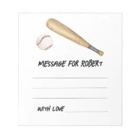 Watercolor Baseball Birthday time capsule message