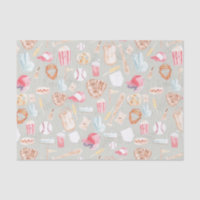 Watercolor Baseball Pattern