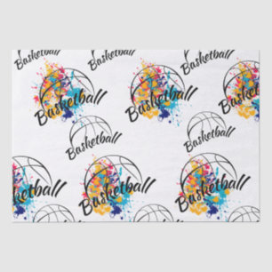 Watercolor Basketball Tissue Paper