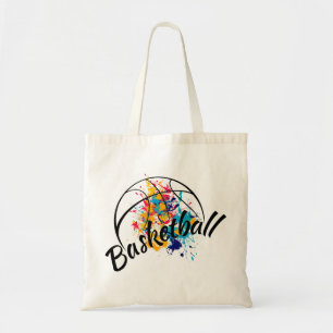 Watercolor Basketball  Tote Bag