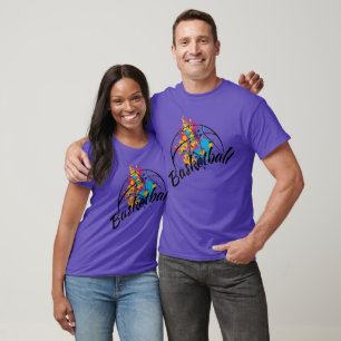 Watercolor Basketball Womens  T-Shirt