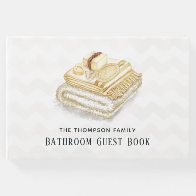 Watercolor Bathroom Guest Book (Front)