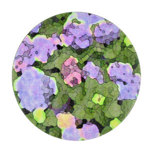 Watercolor Batik Hydrangeas Charcuterie Board 