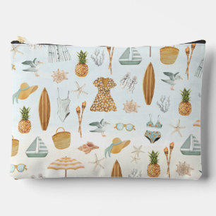 Watercolor Beach Bachelorette Party Weekend Accessory Pouch