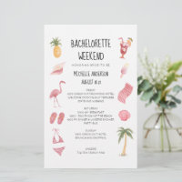 Watercolor Beach Bachelorette Weekend Itinerary