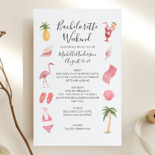 Watercolor Beach Bachelorette Weekend Itinerary