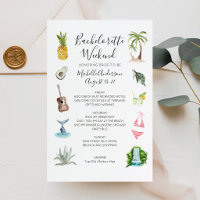 Watercolor Beach Bachelorette Weekend Itinerary