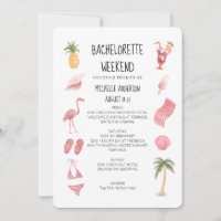 Watercolor Beach Bachelorette Weekend Itinerary