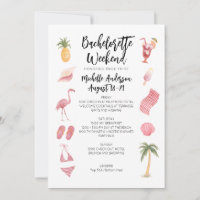 Watercolor Beach Bachelorette Weekend Itinerary