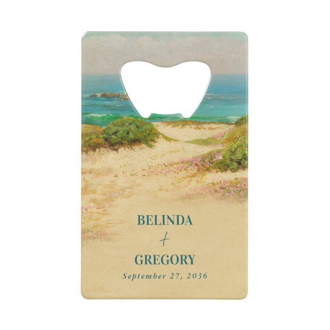 Watercolor Beach Coastal Wedding Destination (Front)