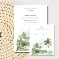 Watercolor Beach Destination Wedding