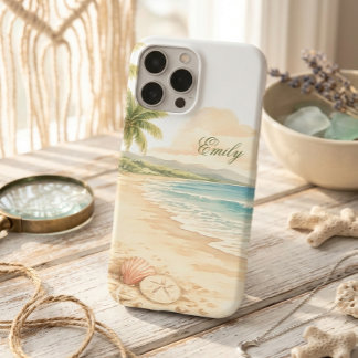 Watercolor Beach Lover Custom Name