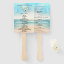 Watercolor Beach Oars Wedding