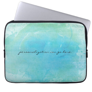 Watercolor Beach Ocean Sea Water Laptop Case Bag