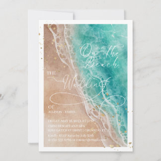 Watercolor Beach On The Beach SIMPLE  Invitation