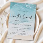 Watercolor Beach On The Beach Wedding  Invitation<br><div class="desc">Watercolor Beach On The Beach Wedding invitations Add custom text to the back to provide any additional information needed for your guests.</div>