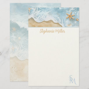 Watercolor Beach Stationery 