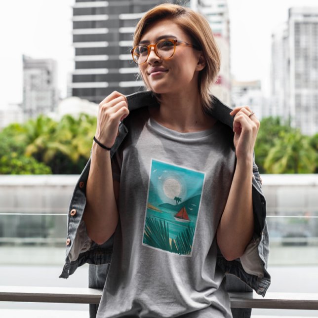 Watercolor Beach   T-Shirt (Creator Uploaded)