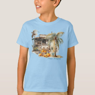 Watercolor Beach Thanksgiving T-Shirt