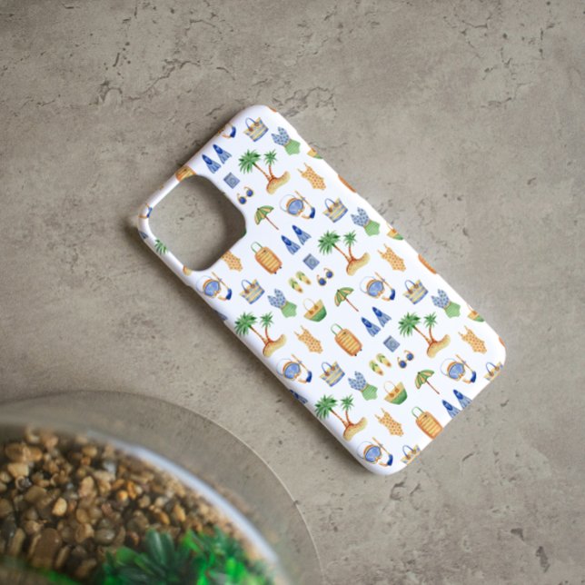 Watercolor Beach Vacation Travel  Case-Mate iPhone Case (Creator Uploaded)