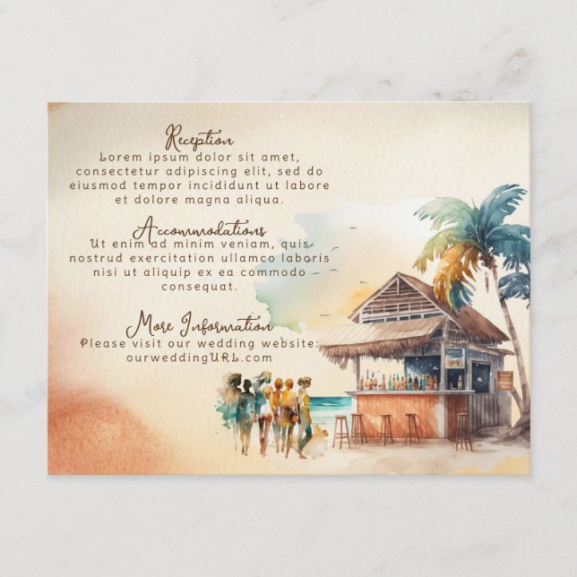 Watercolor Beach Wedding Enclosure (Front)