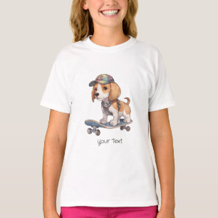 Watercolor Beagle Girl T-Shirt