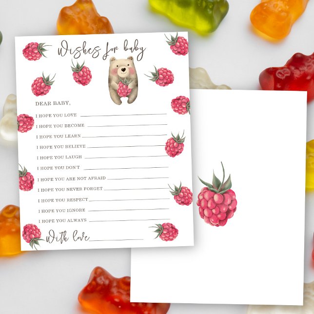 Watercolor bear baby shower - wishes for baby (Creator Uploaded)