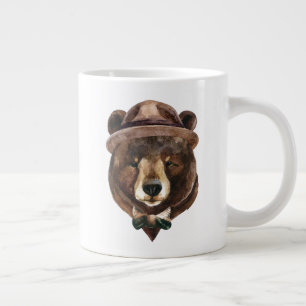Watercolor Bear Fashion Large Coffee Mug