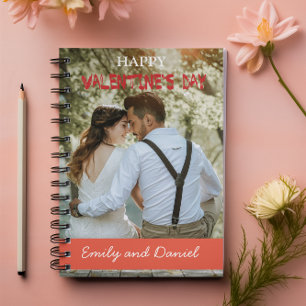 Watercolor Bear Photo Valentine's Day personalized Notebook