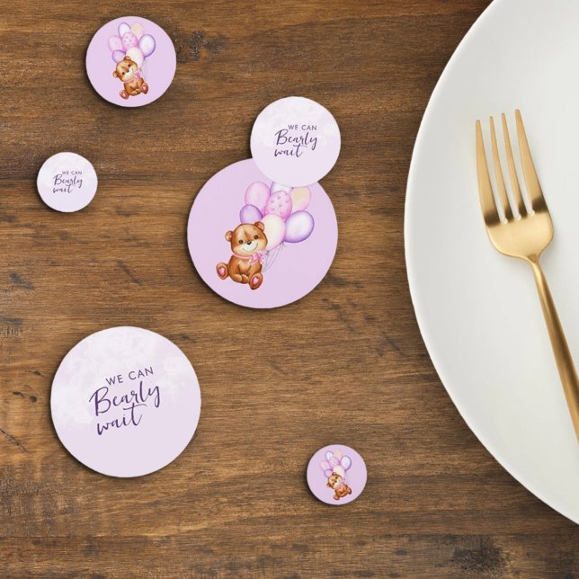 Watercolor Bearly Wait Baby Shower Confetti (Creator Uploaded)