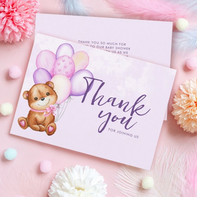 Watercolor Bearly Wait Baby Shower Thank You Card (Creator Uploaded)