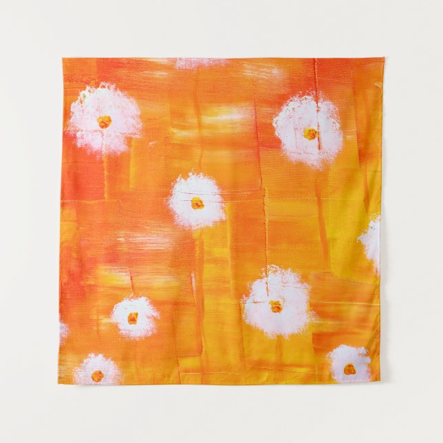 Watercolor beautiful flowers tapestry (Front)