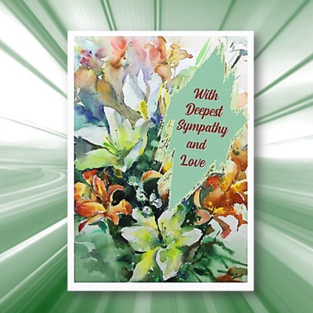 Watercolor Beauty Sympathy Greeting Card (Creator Uploaded)