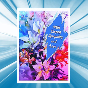 Watercolor Beauty Sympathy Greeting Card