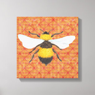 Watercolor Bee Canvas Print