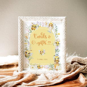 Watercolor Bee Cards and Gifts Poster