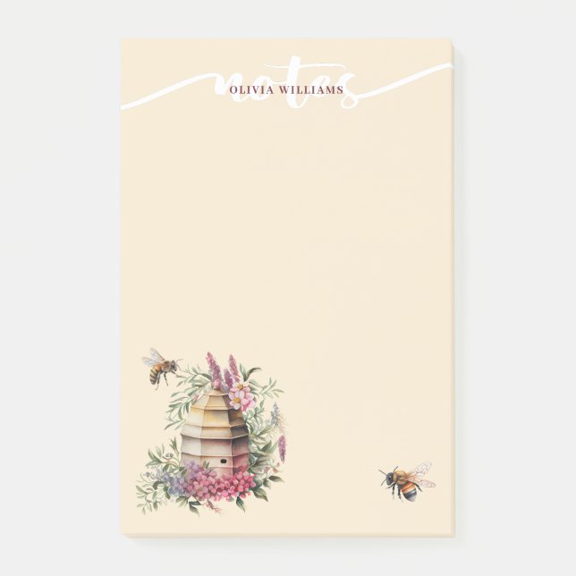 Watercolor Bee Hive Notes  (Front)